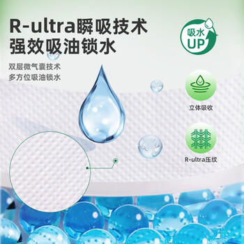 若禺厨房抽纸悬挂式 2层400张*4提 XL码食品接触级 强吸水吸油 整箱装 /家庭清洁/纸品 /清洁纸品 /抽纸 商品图5
