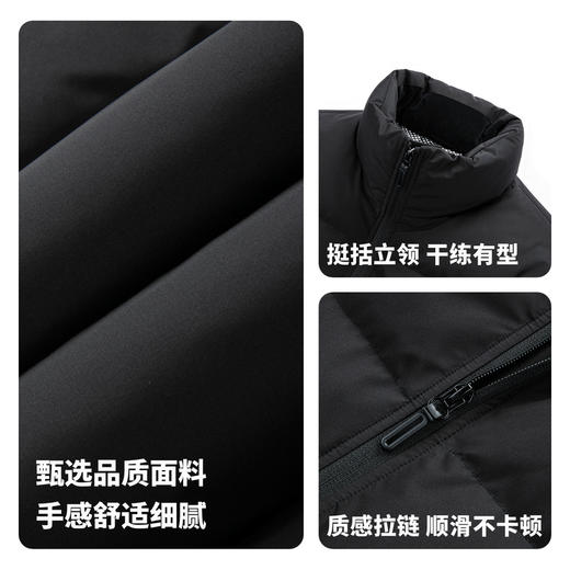 【含鸭绒】圣得西男士休闲立领面包服2025冬季新款简约不跑绒羽绒服 商品图4