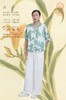 伯妮斯茵 | 温柔清雅 白底绿花雪纺上衣 诗经《谖》主题纹样 透气飘逸 气质出游款  SZ3F01-铜青色衬衫 商品缩略图3