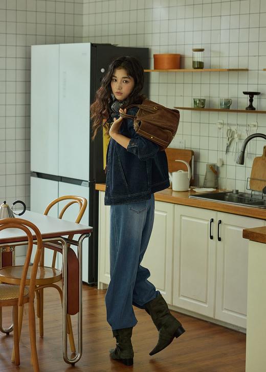 小众原单法式复古小立领牛仔夹克外套 商品图10