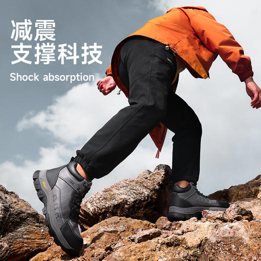 防砸防刺穿四季款高帮劳保鞋欧标钢包头凯夫拉橡胶底耐磨防滑 商品图5