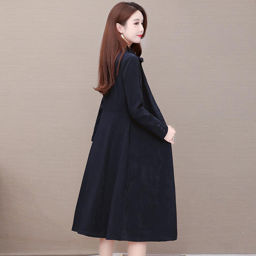 QYM 25C2088 -Y显瘦中长款休闲修身大码风衣外套 商品图3