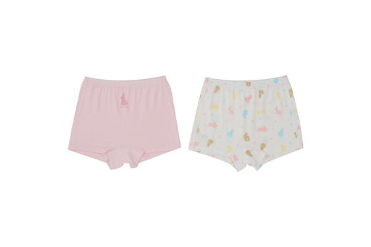 特惠-拉比0-25内衣类i5莫代尔女童内裤(四角2条装）LYEA101026 商品图3