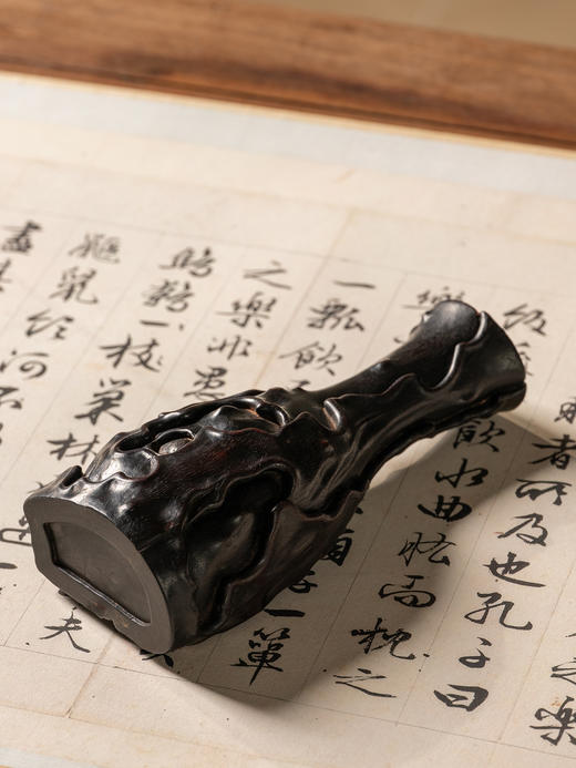 清	紫檀木雕树形花插 商品图3