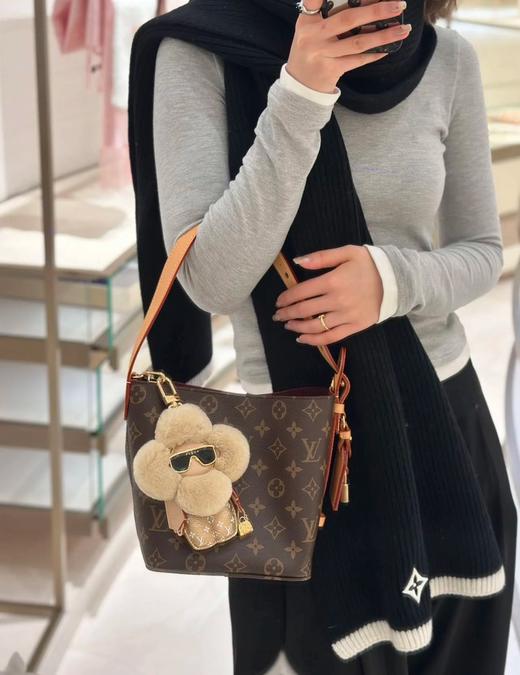 （原单芯片版本） LOUIS VUITTON ALL IN BB 老花印花可拆卸拉链内袋 Monogram 涂层帆布-单肩手提包-小号-女款-棕色! 商品图10