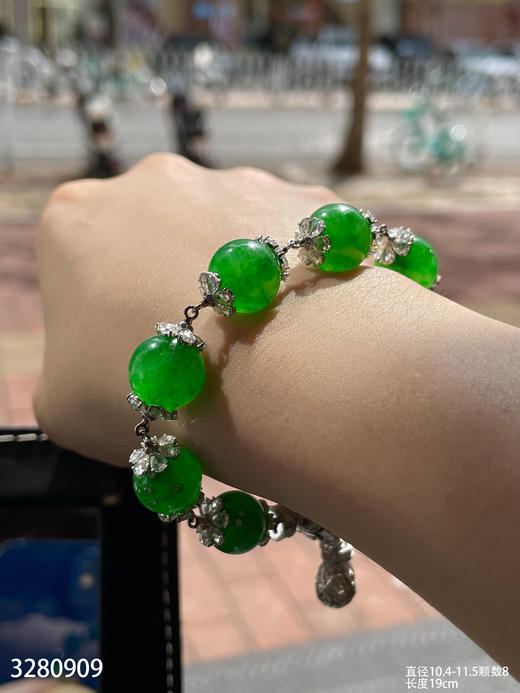 老坑帝王绿珠子手串【3280909】具体价格微信咨询 商品图3