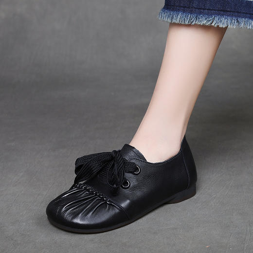 F R85025妈妈鞋舒适复古单鞋防滑牛筋软底鞋 商品图2