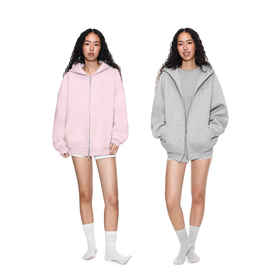 FDR旗舰店 蓄热保暖空气层连帽卫衣外套男女秋季宽松运动上衣帽衫