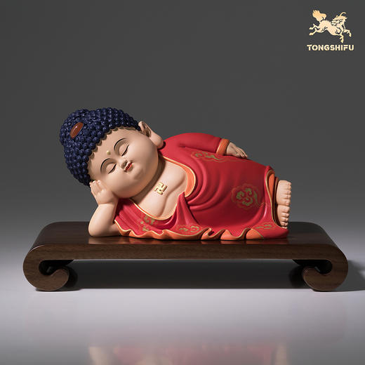 铜师傅《卧佛吉祥》客厅桌面铜佛像摆件 家居工艺品摆件 商品图4