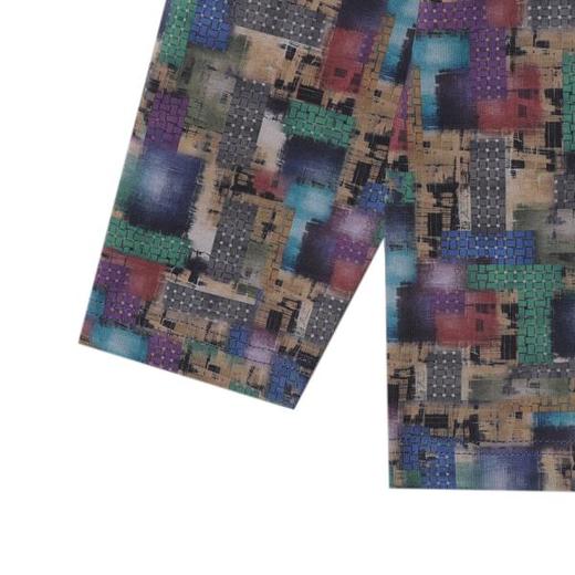 T4781SDSA男士秋冬新款痞帅男装抽象不规则色块圆领长袖T恤宽松网红款 商品图4