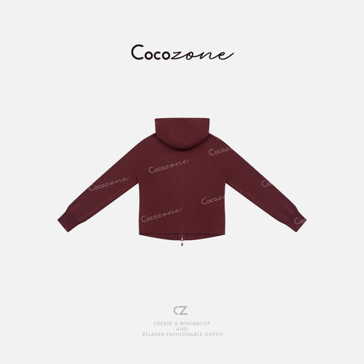 COCO ZONE 刘一一“复古红卫衣”慵懒街头风修身立体外套 CD2A1488 商品图1