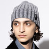 EMPORIO ARMANI 阿玛尼 男士徽标贴片羊毛针织帽 灰色 EM003748 AF19897 M8120 商品缩略图3