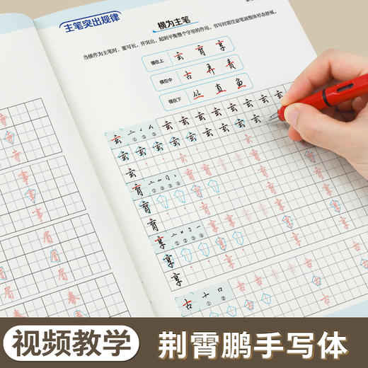 墨点荆霄鹏行楷字帖成人练字行书练字帖成年速成控笔训练高中大学生硬笔书法入门专用公务员考研临摹男女生字体大气漂亮钢笔练习本 商品图5