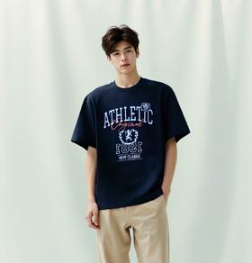 佐丹奴男装25年商场同款时尚字母纯棉T恤01095232