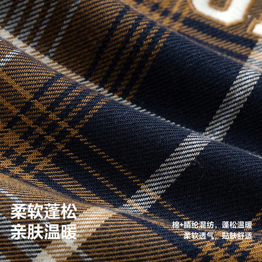 【泰迪熊联名】迷你巴拉男童经典学院风外套儿童格纹衬衫上衣 商品图3