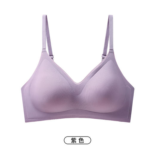 爱帝女士高弹无束缚文胸光面无痕无钢圈马卡龙内衣 商品图11