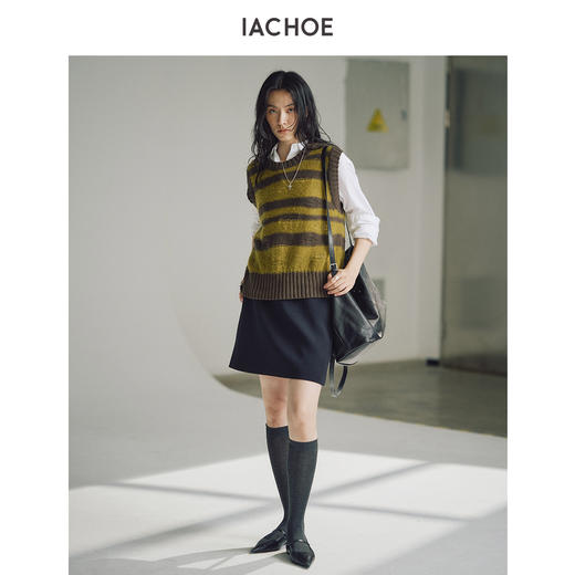 棉仓3661599002-条纹针织马甲 商品图4