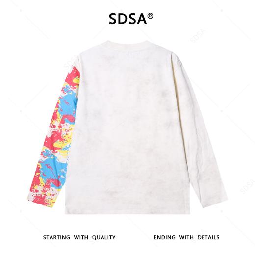 T4668SDSA男士秋冬新款痞帅男装潮牌满天星彩色印花圆领长袖T恤时尚潮 商品图5