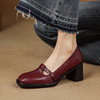 【预售5天】法式复古浅口单鞋女百搭粗跟厚底浅口中跟高跟鞋女AA&Z826 商品缩略图0