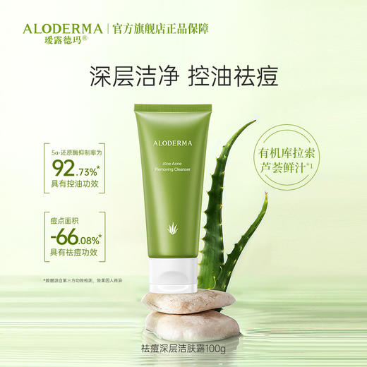 【买就送凝胶5g*3】瑷露德玛芦荟祛痘深层洁肤露 100g    清洁控油祛痘洁面 商品图1