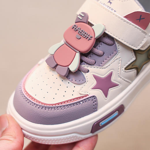 【魔术贴设计！方便宝宝穿脱】女童春季新款儿童防滑软底跑步鞋中大童男孩休闲爆款板鞋潮。ra 商品图2