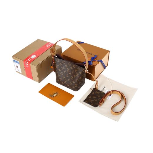 （原单芯片版本） LOUIS VUITTON ALL IN BB 老花印花可拆卸拉链内袋 Monogram 涂层帆布-单肩手提包-小号-女款-棕色! 商品图0