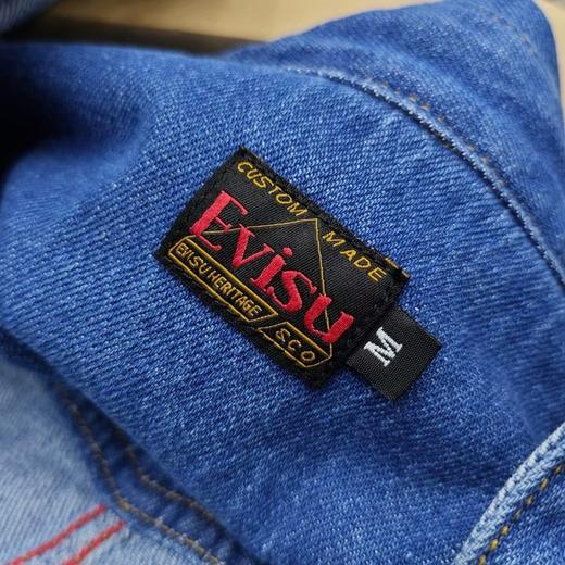 EVISU福神男士商标与佛头图案牛仔衬衫2ESHTM3SL133RXCT 商品图4