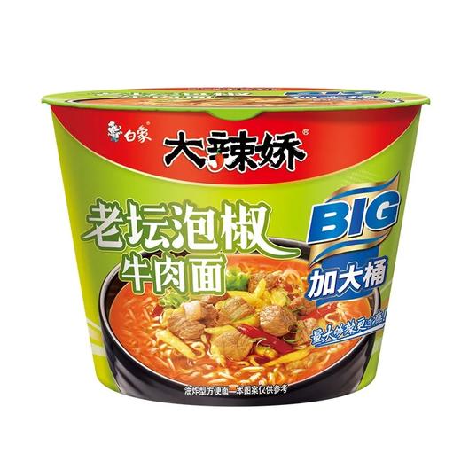 【超市】白象大辣娇Big桶老坛泡椒牛肉面129g 商品图0