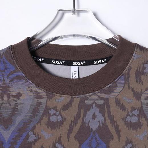 T4820SDSA男士秋冬新款痞帅男装宽松抽象爱心圆领长袖T恤复古高街上衣 商品图2