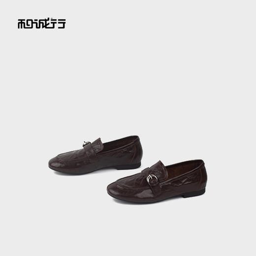 和诚行2025秋季新款时尚百搭真皮一脚蹬乐福鞋1090050 商品图3