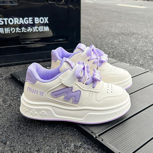 【好看又百搭】新款儿童运动鞋时尚女童板鞋皮面秋冬季中大童女孩休闲鞋学。ra 商品图4