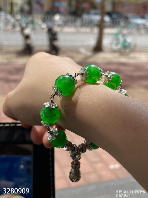 老坑帝王绿珠子手串【3280909】具体价格微信咨询 商品图4