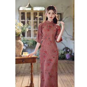 古法全开襟长款倒大袖旗袍2025早秋新款复古中国风传统中式旗袍裙