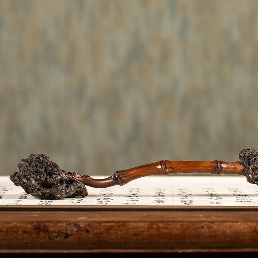 清	黄杨木雕树瘤随形如意 商品图3