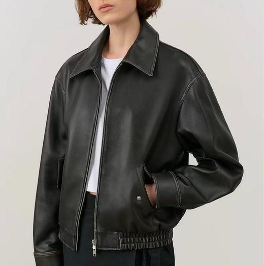 26年年初福利2~8折！韩国Dunst绵羊皮复古翻领皮夹克 商品图0