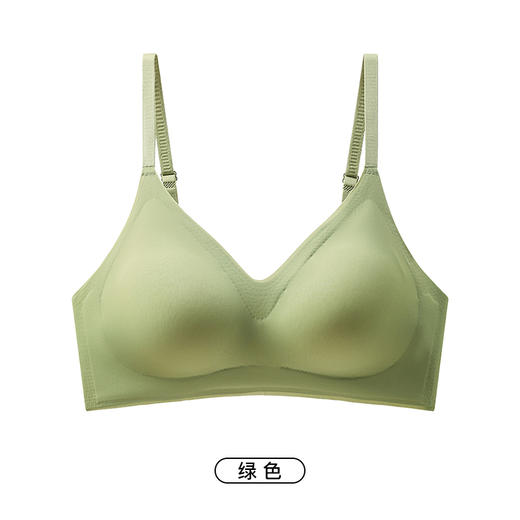 爱帝女士高弹无束缚文胸光面无痕无钢圈马卡龙内衣 商品图10