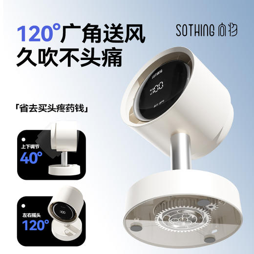 向物 桌面风扇-Air pro 学生宿舍办公室床头静音大风力超长续航台扇 商品图5