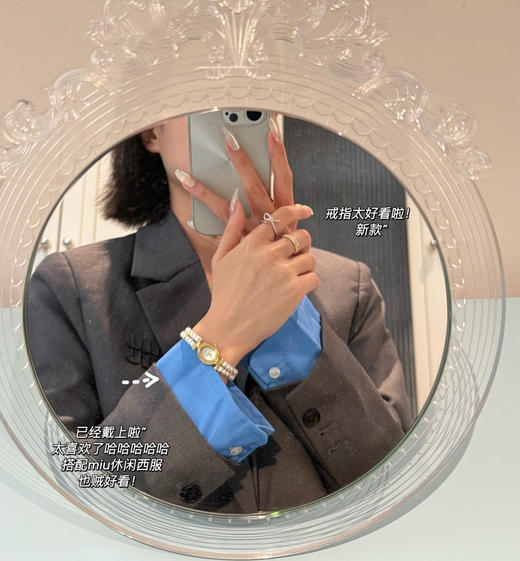 御本木Mikimoto同款双链珍珠手表贝母盘081 商品图4