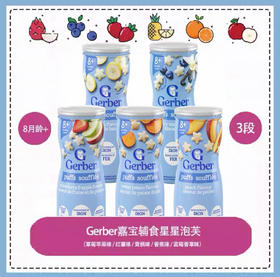 美国Gerber 嘉宝泡芙星星饼干-42g多种口味选择