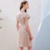 欧芮儿2019新款女装夏装插肩袖格子连衣裙女中长款西装领女裙子 商品缩略图1