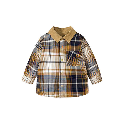 【泰迪熊联名】迷你巴拉男童经典学院风外套儿童格纹衬衫上衣 商品图4