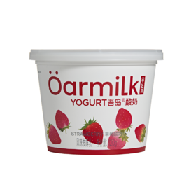 吾岛 草莓酸奶风味发酵乳 420g/桶