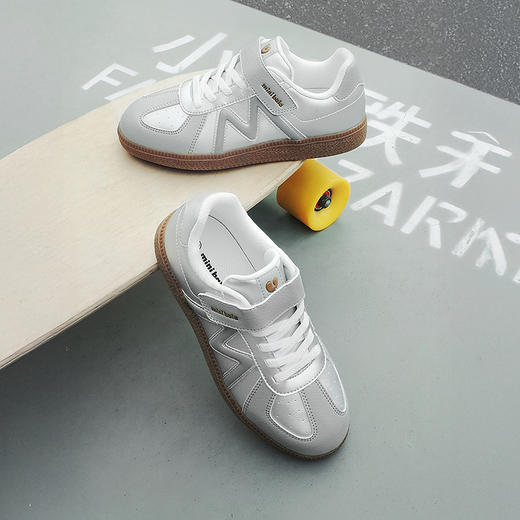 迷你巴拉儿童板鞋男女童宝宝潮流复古撞色低帮户外休闲运动鞋 商品图2