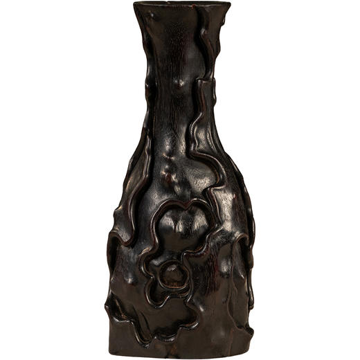 清	紫檀木雕树形花插 商品图5