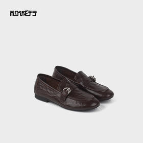 和诚行2025秋季新款时尚百搭真皮一脚蹬乐福鞋1090050