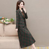 QYM 25CXYZX27时尚套装格纹小西装中长裙气质显瘦两件套 商品缩略图1