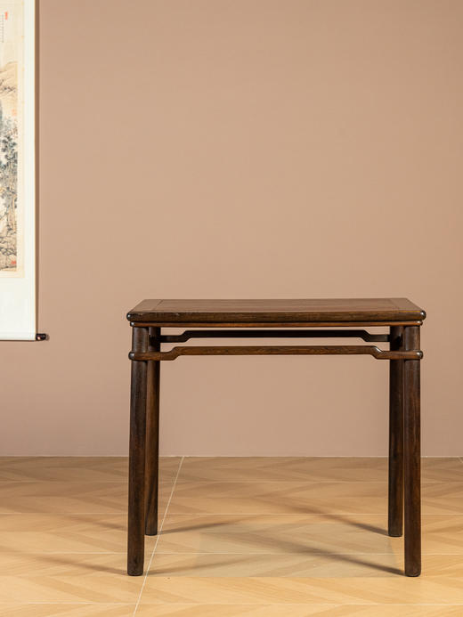 清早期	紫檀圆包圆罗锅枨画桌 商品图1