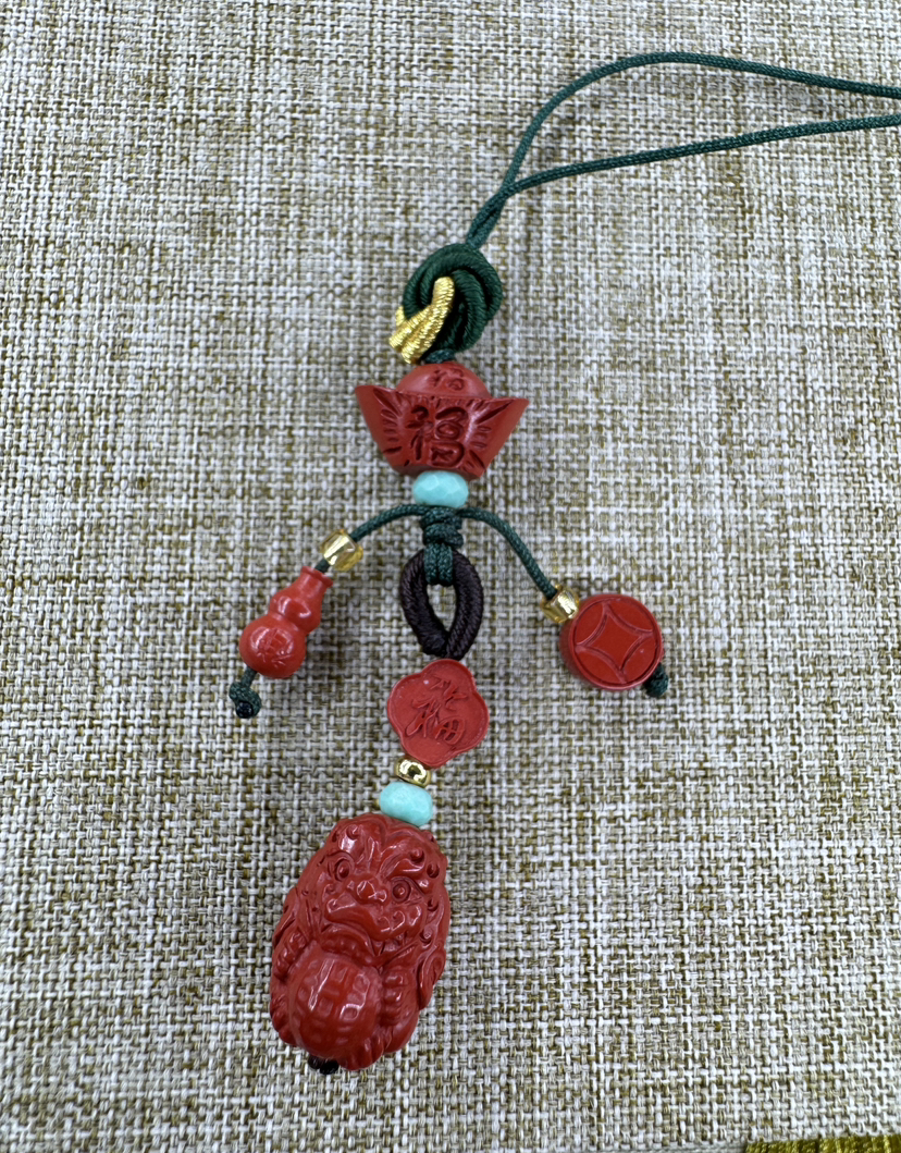 朱砂有求必应挂件手机链