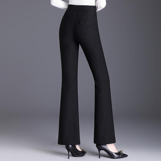 QYM 9572-Y时尚微喇叭西装裤修身高腰垂感休闲裤 商品图2