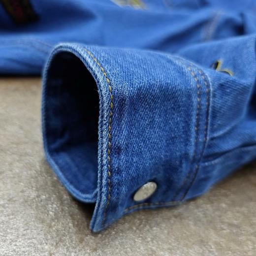 EVISU福神男士商标与佛头图案牛仔衬衫2ESHTM3SL133RXCT 商品图8